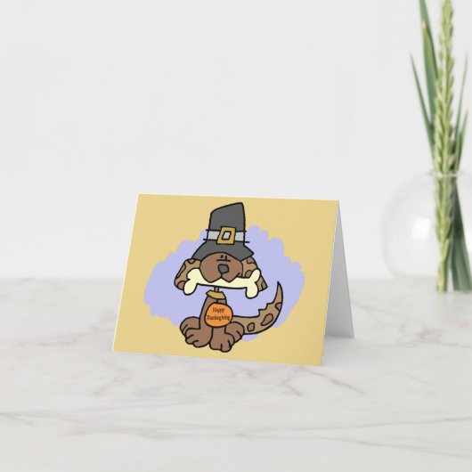 Carte de chiot Thanksgiving (Devant)
