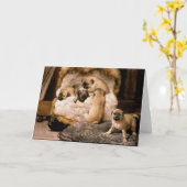 Carte de chiots Carlin (Fleur jaune)