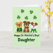 Carte de chiots de la Saint-Patrick (Fleur jaune)