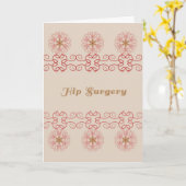 Carte de chirurgie hanche, Tan et Cranberry Design (Fleur jaune)