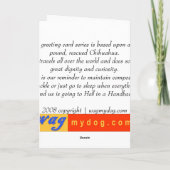 CARTE DE CHIWAWA DE NOËL (Dos)