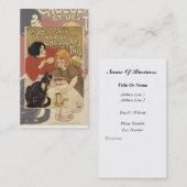 Carte de chocolat chaud Vintage (Devant / Derrière)