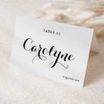 Carte de choix de menu de mariage à calligraphie n<br><div class="desc">Élevez votre réception de mariage avec nos magnifiques cartes de table de mariage personnalisables, conçues pour ajouter une touche personnelle à votre jour spécial. Elles présentent une calligraphie noire moderne et un accent de cœur. Ajoutez les noms de vos invités, leur choix de repas, la date du mariage ou un...</div>