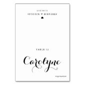 Carte de choix de menu de mariage à calligraphie n (Par défaut)