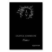 Carte de choix de menu de mariage à monogramme (Par défaut)