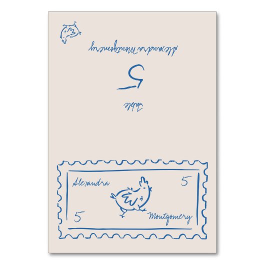 Carte de choix de repas de mariage à dessin manuel (Par défaut)