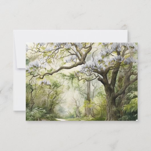 Carte de choix de repas Magnolia et Moss Wedding R (Dos)