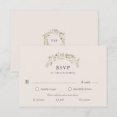 Carte de choix de repas pour RSVP de mariage avec (Devant / Derrière)