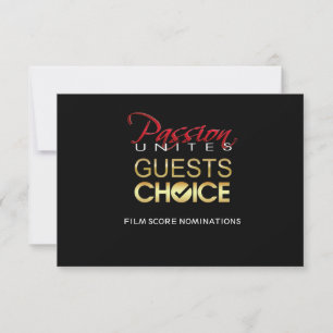 Carte de choix des invités RSVP