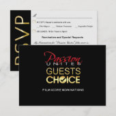 Carte de choix des invités RSVP (Devant / Derrière)
