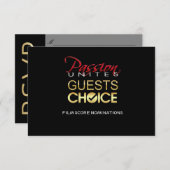 Carte de choix pour les invités RSVP (Devant / Derrière)