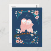 Carte de Chouette d'amour (Devant / Derrière)