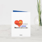 Carte de Chrismukkah Hamsa doré (Dos)