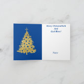 Carte de Chrismukkah Hamsa doré (Intérieur)