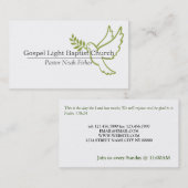 Carte de christianisme de Christian Dove Pastor (Devant / Derrière)