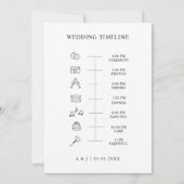 Carte de chronologie de l'icône du Mariage de coeu (Dos)