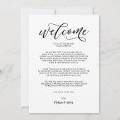 Carte de chronologie / itinéraire de mariage parfa (Dos)