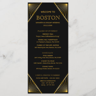 Carte de chronologie Mariage Art Déco Gatsby