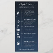 Carte de chronologie Mariage Rustique Starry Night (Dos)