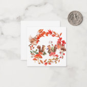 Carte de chute d'écureuils et d'oiseaux (Devant/Arrière en situation)