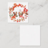 Carte de chute d'écureuils et d'oiseaux (Devant / Derrière)