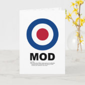 Carte de cible de mod d'années '60 (Fleur jaune)