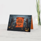 Carte de cimetière d'Halloween méchante (Devant)