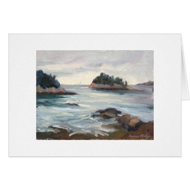 Carte de cinq îles, Maine (Devant Horizontal)