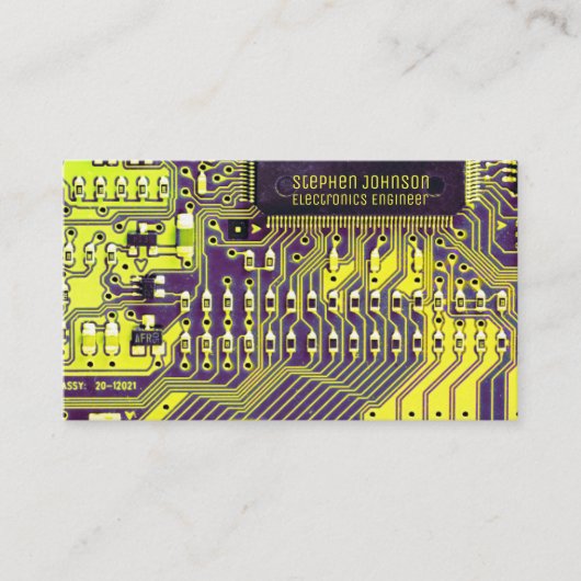 Carte de circuit imprimé moderne vert Code QR pers (Devant)