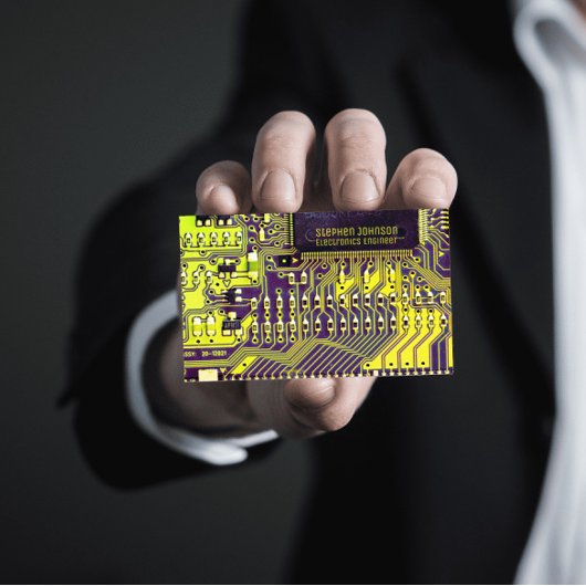 Carte de circuit imprimé moderne vert Code QR pers