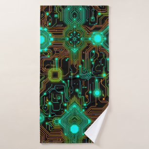 carte de circuit informatique avec beaucoup de lum