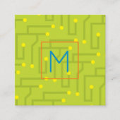 Carte de circuit moderne vert jaune orange orange (Devant)
