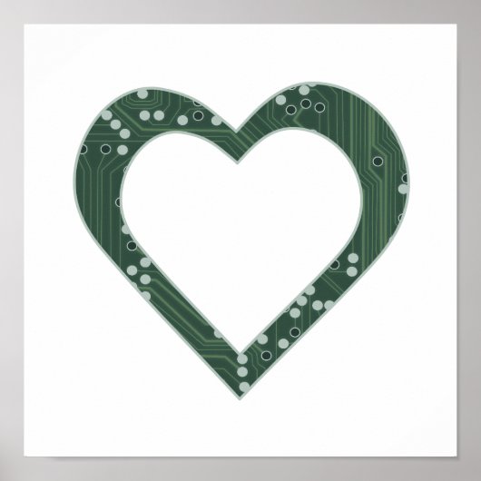 Carte de circuit Motif Heart Poster (Devant)