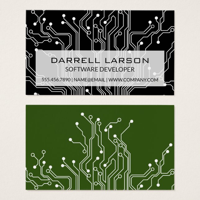 Carte de circuit noir vert | Technologie (Devant & derrière)