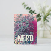 Carte de circuit rouge conception rétro nerd (Debout devant)