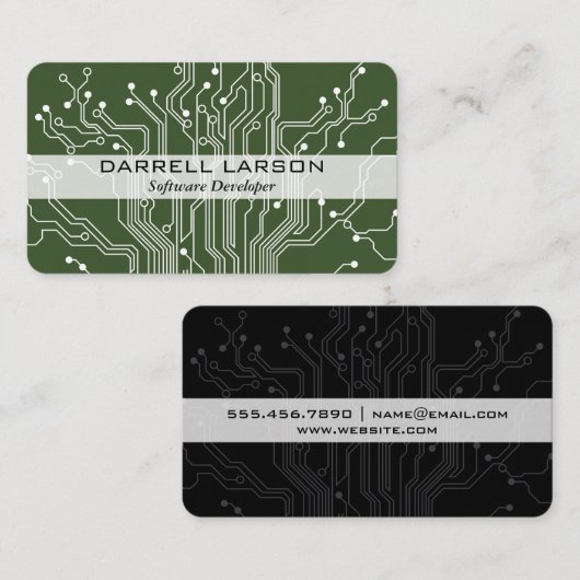 Carte de circuit vert noir (Devant / Derrière)