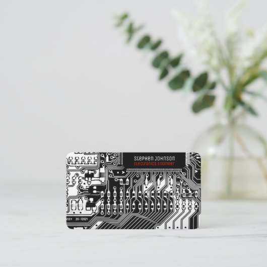 Carte de circuits imprimés noir et blanc Code QR p (Debout devant)