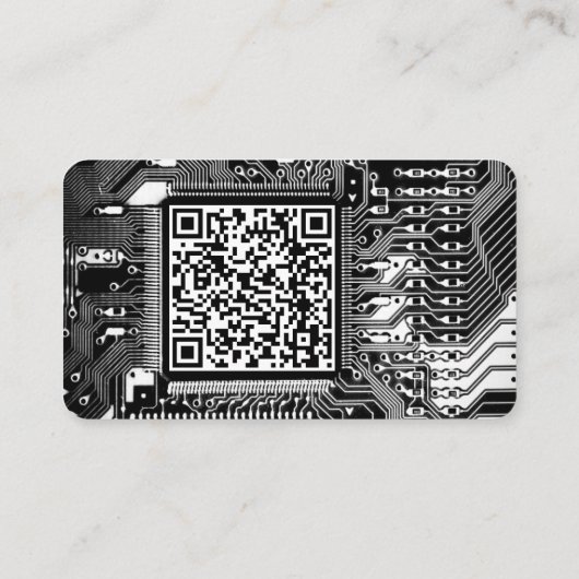 Carte de circuits imprimés noir et blanc Code QR p (Dos)