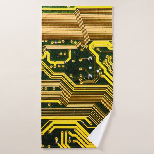 carte de circuits informatiques, abstraite, a (Serviette de bain)