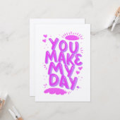 Carte de citation Amour et Amitié (Devant/Arrière en situation)