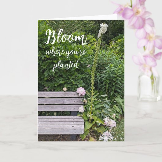 Carte de citation Bloom Where You're Planted Foxgl (Orchidée)