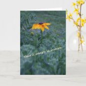 Carte de citation de fleur de jaune de solitude de (Fleur jaune)