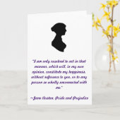 Carte de citation de Jane Austen (Fleur jaune)