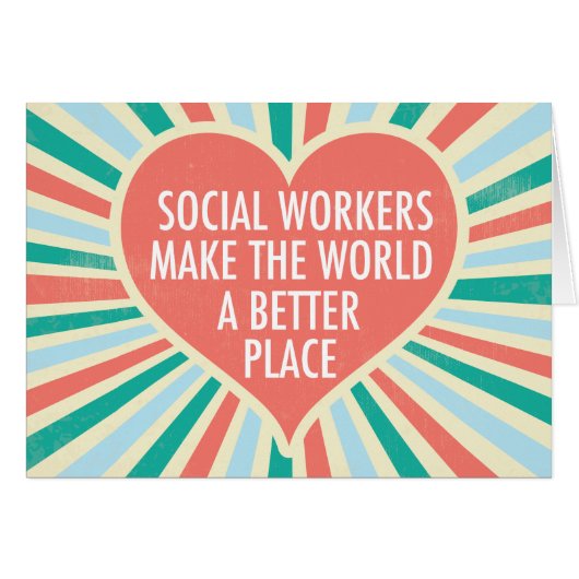 Carte de citation de travail social inspirante et (Devant horizontal)