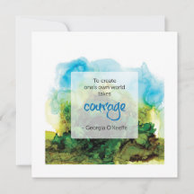 Carte de citation inspirante de Georgia O'Keeffe