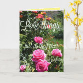 Carte de citation Rose Flowers Love Things as They (Fleur jaune)