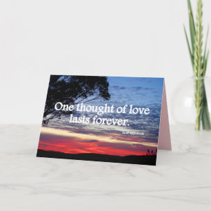 Carte de citation Une pensée d'amour dure éternell
