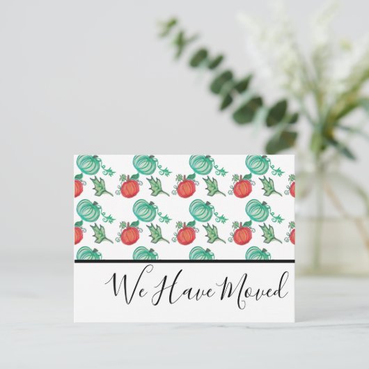 Carte de Citrouille de patchs d'aquarelle (Debout devant)