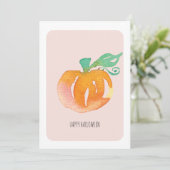 Carte de citrouille peinte à la main Joyeux Hallow (Debout devant)