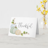 Carte de citrouille Thanksgiving personnalisée (Fleur jaune)